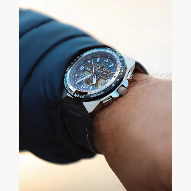 Promaster Skyhawk A-T Blue Dial Leather Strap JY8148-08L Promaster Skyhawk A-T Blue Dial Leather Strap JY8148-08L